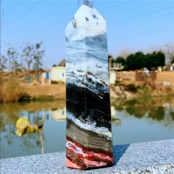 Incredible Ocean Jasper gemstone Tower - Picture 7 of 8